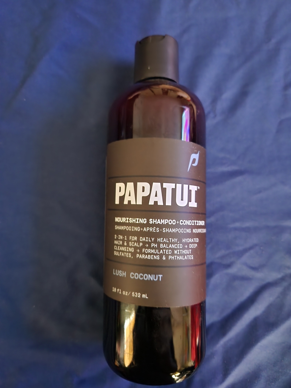 Papatui Men's Shampoo & Conditioner - 2 in 1 - 18oz - Scent: Lush Coconut - New